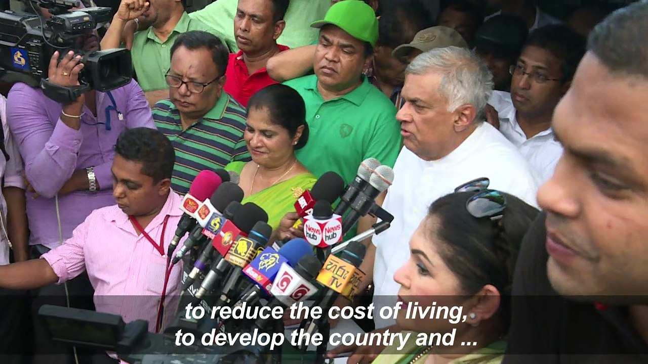 Sri Lankan deposed prime minister’s supporters protest