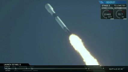 Launch & Landing of SpaceX Falcon 9 with Es'Hail 2