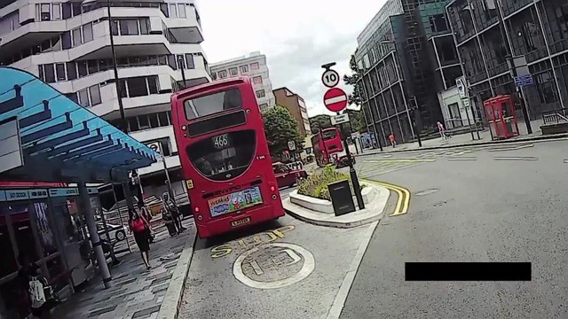 Pedestrians walking in the road cycle lane at East Croydon