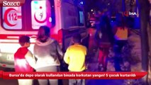 Bursa’da depo olarak kullanılan binada korkutan yangın! 5 çocuk kurtarıldı