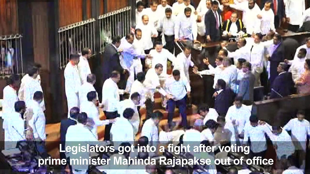 Sri Lanka on auto pilot: brawl breaks out in parliament