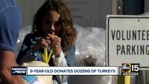 Valley girl donates dozens of turkeys to help feed the hungry during the holidays