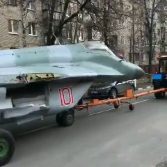 WATCH MiG-29 Fighter Jet Driven Through Street Near Moscow