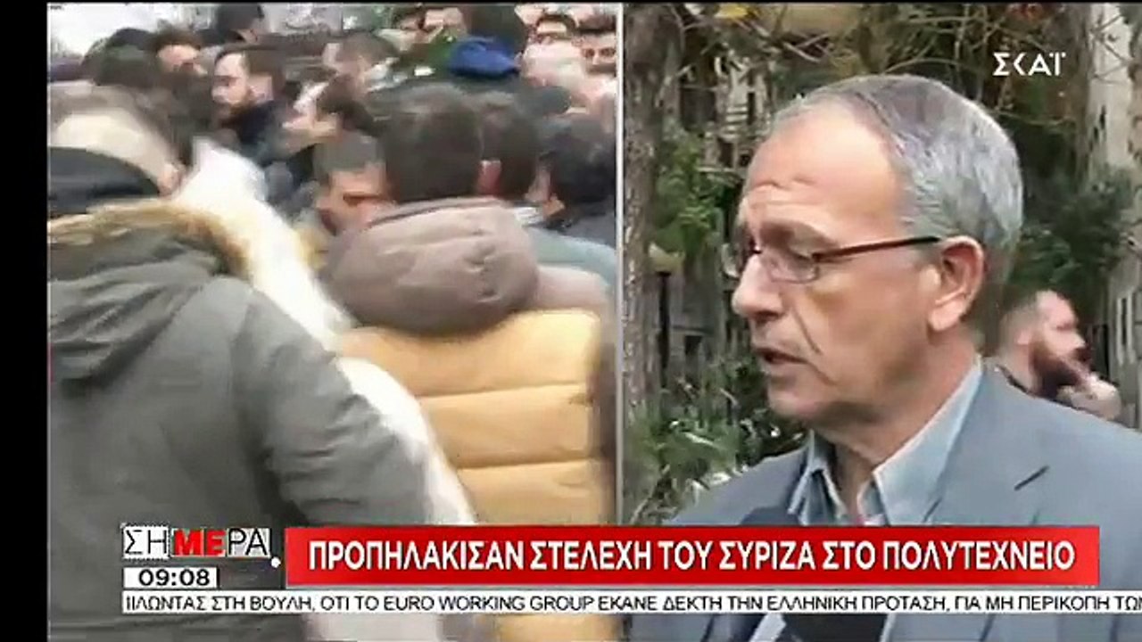 Δηλώσεις Ρήγα, Μανιού και Τόσκα έξω από πολυτεχνείο