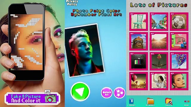 Photo Paint Color By Number Pixel Art Puzzle Book