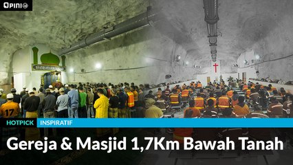#1MENIT | Gereja & Masjid 1,7Km Bawah Tanah