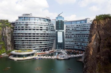 Welcome to China's gravity-defying quarry hotel
