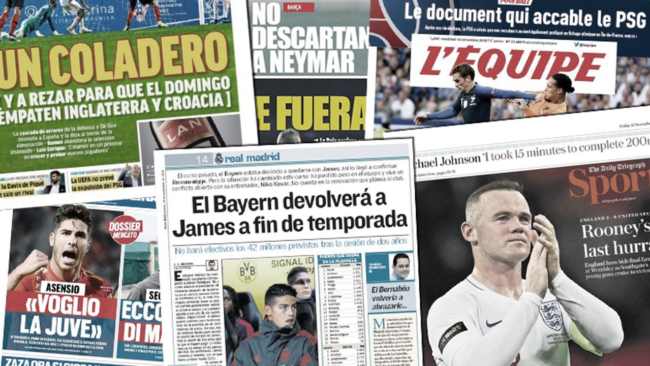 Le vibrant hommage de la presse anglaise pour Wayne Rooney, la folle rumeur Marco Asensio-Juventus