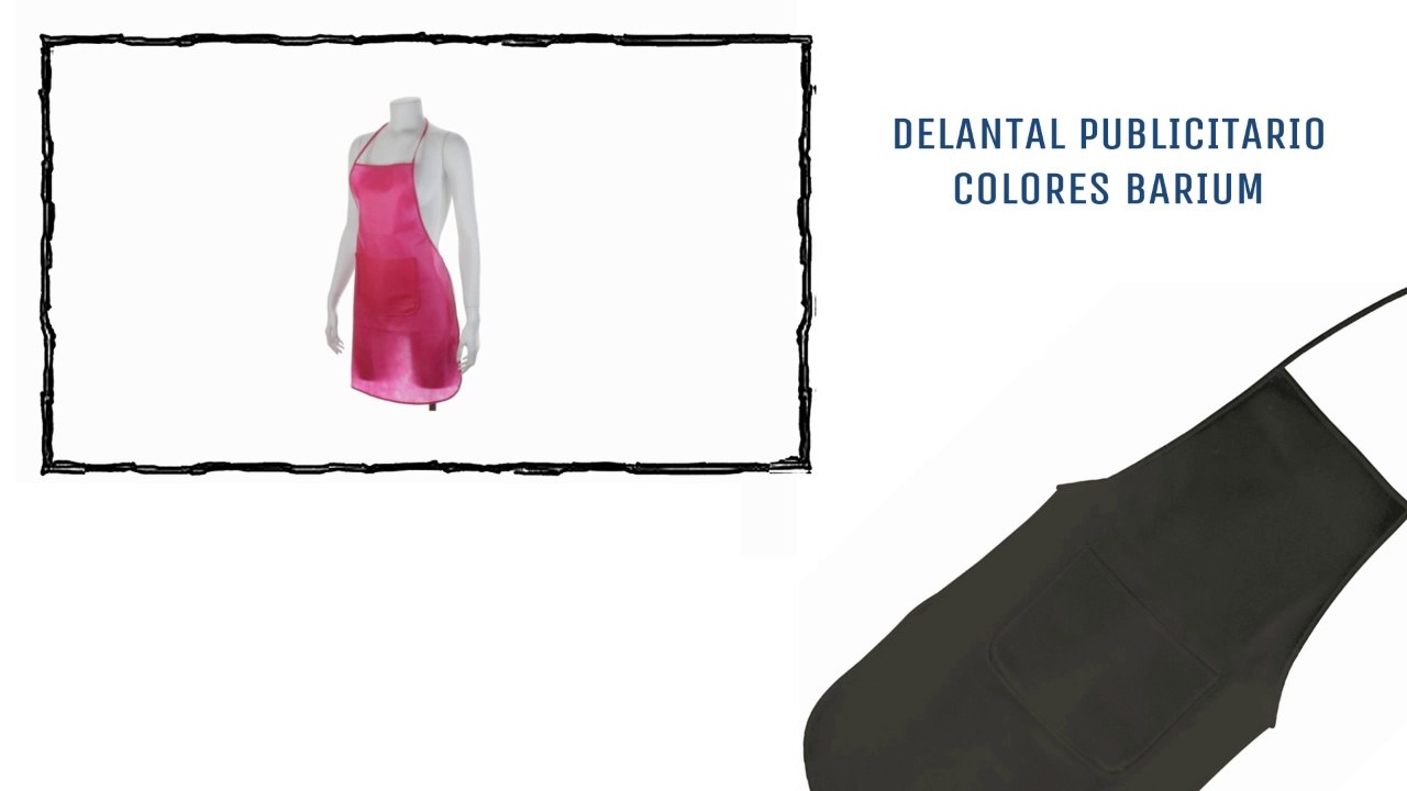 Delantales personalizados baratos de colores modelo Barium