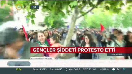 Gençler şiddeti protesto etti