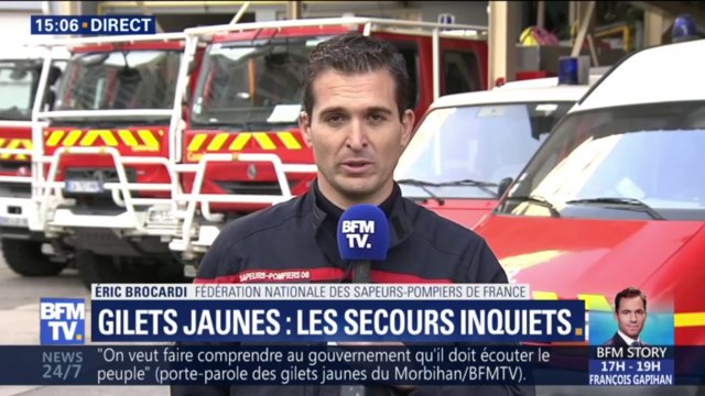 Gilets jaunes: les sapeurs-pompiers appellent les manifestants à ne pas bloquer leurs interventions ce samedi