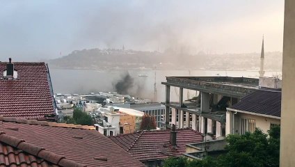 Fındıklı'da müze inşaatında yangın