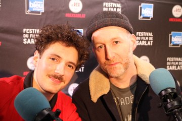 L'équipe du film "Amanda" au Festival du Film de Sarlat (Mikhaël Hers et Vincent Lacoste)