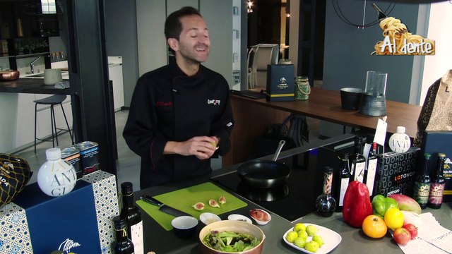 MI PULPITO A LA GALLEGA ENSALADA DE HIGOS CON MOJAMA Y LASCAS DE QUESO