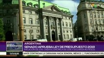 Argentina: Senado aprueba el presupuesto 2019
