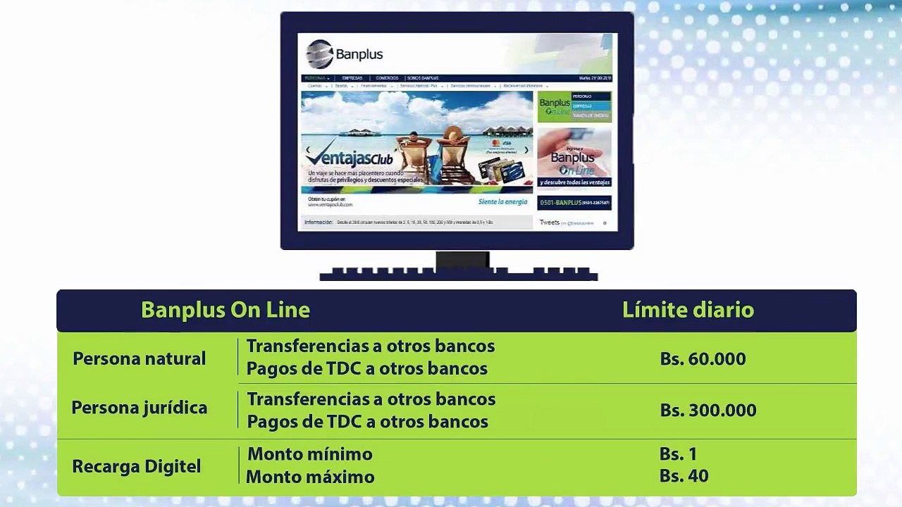 Diego Ricol te invita a conocer los nuevos montos máximos de transacciones en Banplus