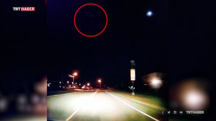 ABD Teksas'ta meteorun düşme anı böyle görüntülendi
