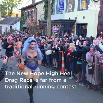 Runners Conquer Drag Race With Heels, Glitter, and Pumpkins