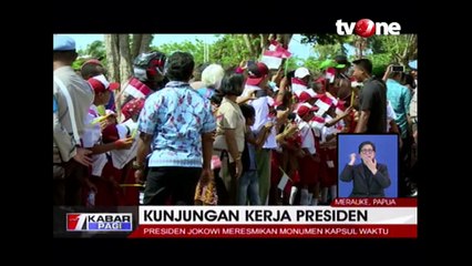 Presiden Jokowi Meresmikan  Monumen Kapsul Waktu di Papua