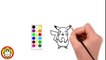 Coloring And Drawing For Kids - Coloring Pages Pokachu - How To Draw Pikachu