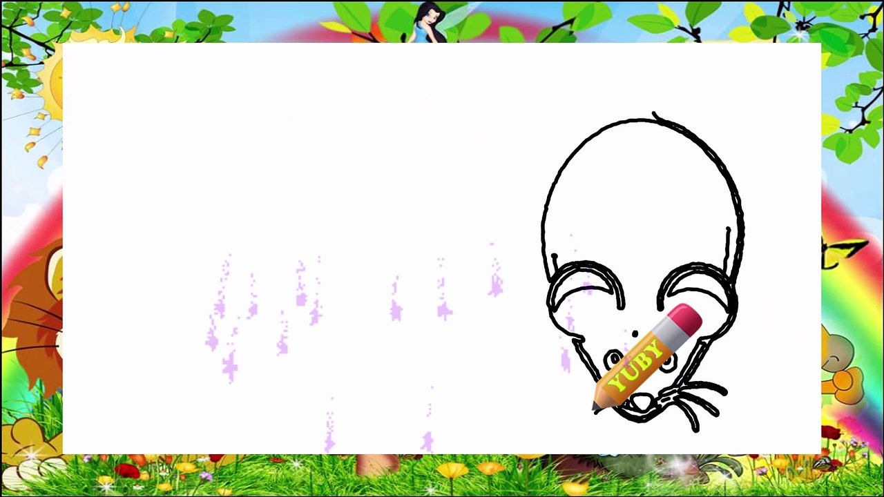 Drawing For Kids - Coloring Pages A Mouse - How to Draw A Mosue
