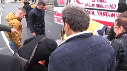 Şişli'de Gerçekleşen Kazada İnsanlık Ölmemiş Dedirten Yardımlaşma... Karşıya Geçmeye Çalışan Kadına...