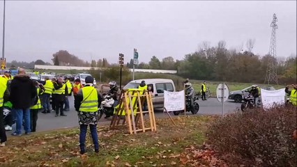 Les gilets jaunes à Perreux