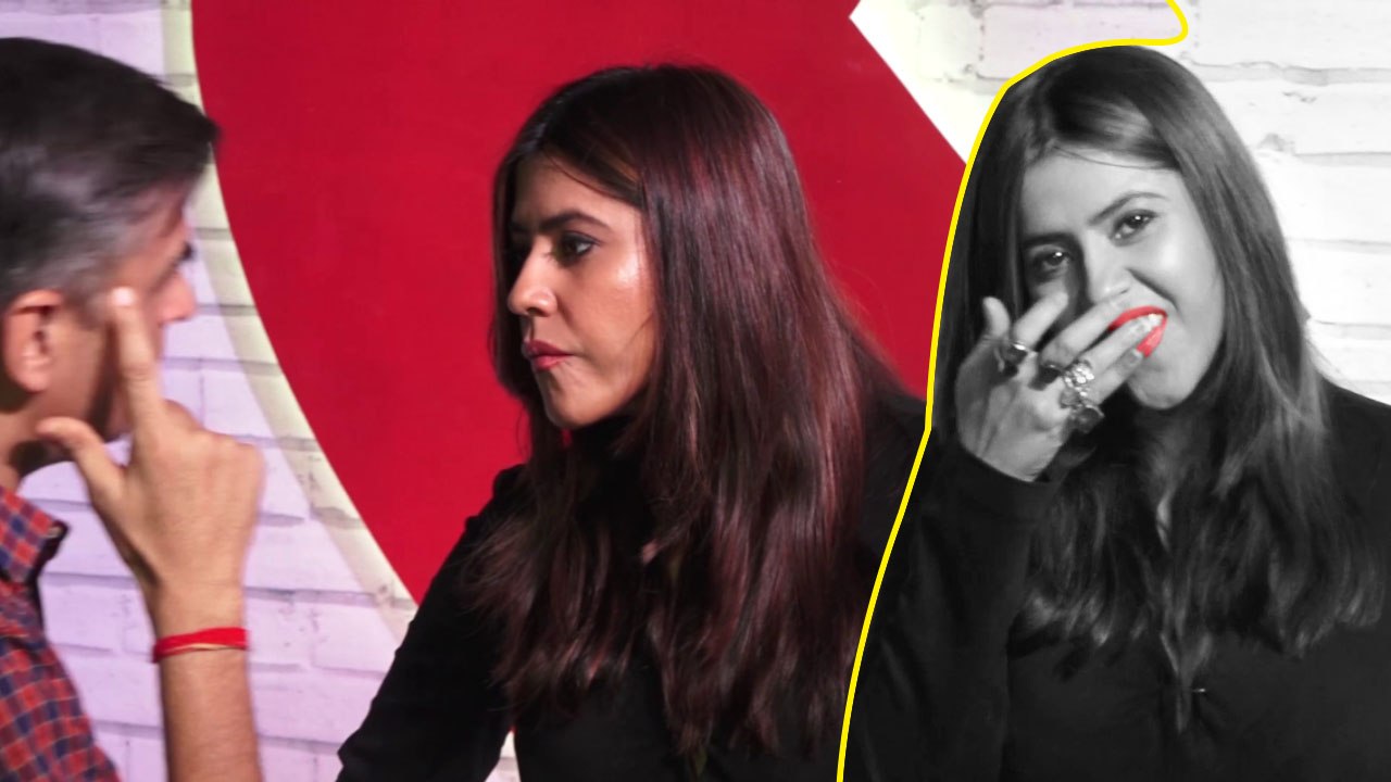 Ekta Kapoor की फैली Lipstick, कैमरे के सामने साफ करती हुई आई नज़र | Boldsky