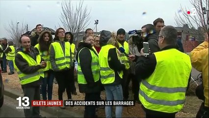 "Gilets jaunes" : des accidents sur les barrages