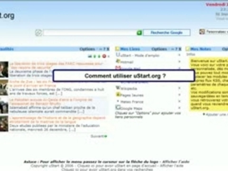 Ustart demonstatrion