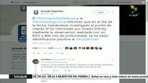 Confirman localización de submarino ARA San Juan en Argentina