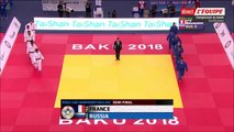 France-Russie, demi-finale, ChM de judo par équipes mixtes 2018