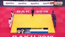 Japon-France, finale, ChM de judo par équipes mixtes 2018