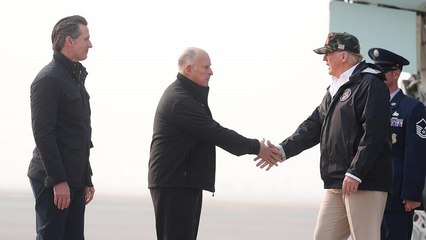 Trump flies into fire-stricken California