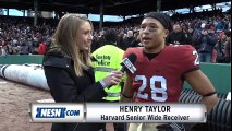Harvard Wide Receiver Henry Taylor Reflects On Fenway Park Win Vs. Yale
