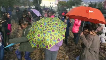 - Bir kamyon dolusu yaprakla sonbahara veda ettiler