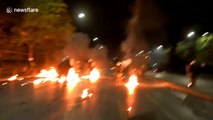 Anarchists hurl Molotov cocktails at police in Greek city of Thessaloniki