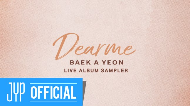 백아연(Baek A Yeon) Dear me Live Album Sampler