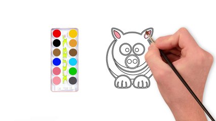 Drawing For Kids -  Coloring And Draw A Pig  - How to Draw A Pig