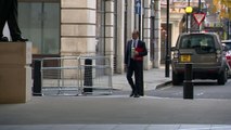 Dominic Raab arrives at the BBC following Brexit resignation