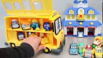 Robocar Poli School Bus School B Carrier Playset Ambulance police car toys