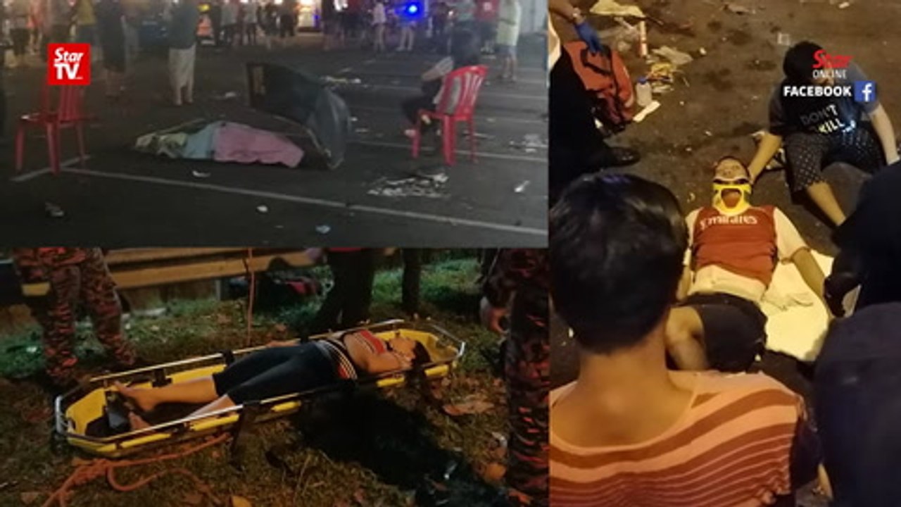 Driver rams into diners