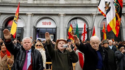 Topless activists disrupt pro-Franco rally in Madrid