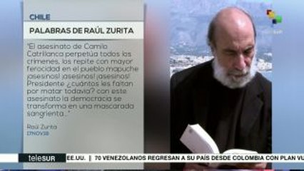 Raúl Zurita repudia asesinato de Camilo Catrillanca