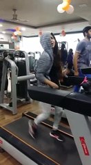 Beautiful girl dancing at gym... POWER GAMING ZON...