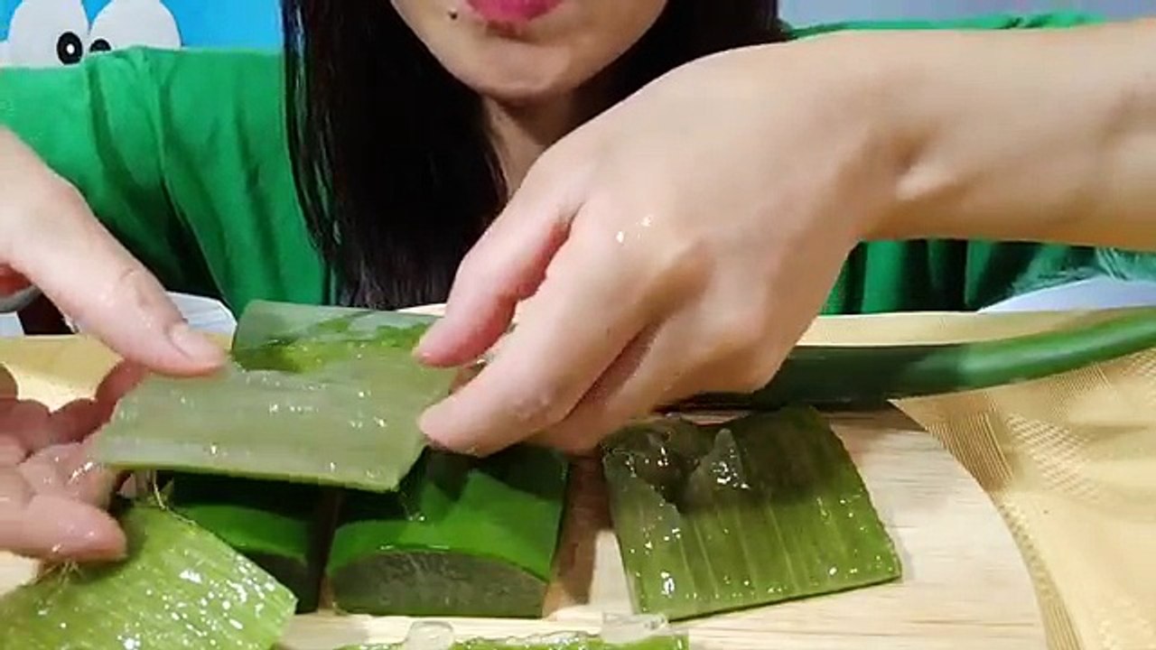 ASMR Aloe Vera Challenge From SAS-ASMR (Soft Sticky Eating Sounds)
