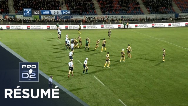 PRO D2 - Résumé Aurillac-Mont-de-Marsan: 31-7 - J12 - Saison 2018/2019