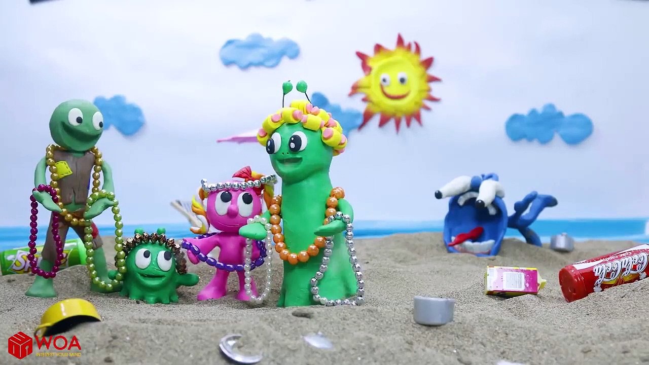 CLAY MIXER BUILDING LEGO TANK VEHICLE  Animation Cartoons Play Doh