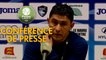 Conférence de presse Havre AC - Gazélec FC Ajaccio (2-2) : Oswald TANCHOT (HAC) - Hervé DELLA MAGGIORE (GFCA) - 2018/2019