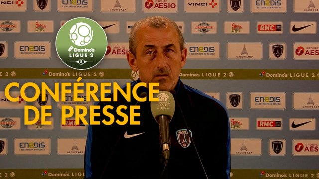 Conférence de presse Paris FC - Grenoble Foot 38 (1-0) : Mecha BAZDAREVIC (PFC) - Philippe HINSCHBERGER (GF38) - 2018/2019
